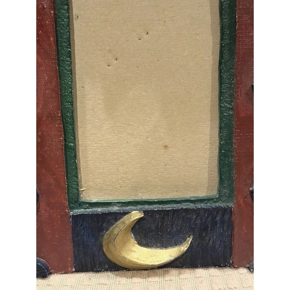 Vintage 1993 Figi Graphics Celestial Sun Moon Picture Frame Whimsigoth Y2K Resin